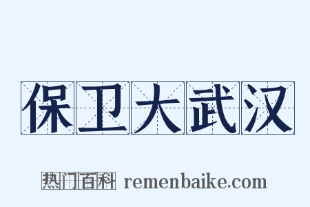 保卫大武汉是什么意思的图片